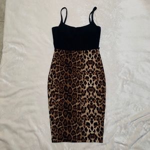 Cheetah pencil dress